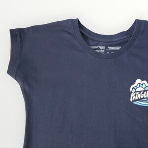 Patagonia Kids T-Shirt Youth L 12 Organic Cotton Navy Graphic Tee‎ Same Ocean